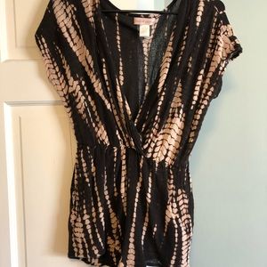 Brown and beige romper